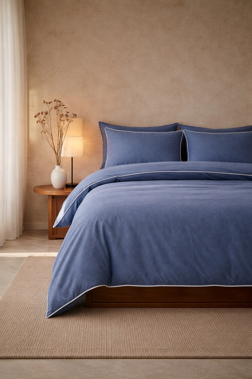 Blue Linen Douvet