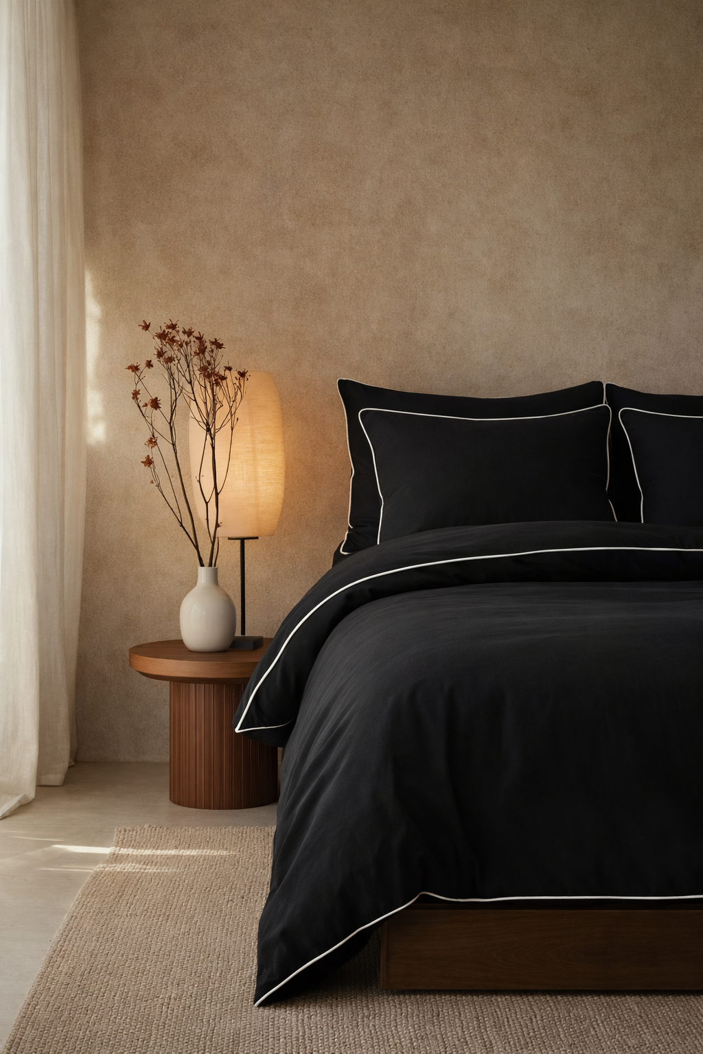 Black Linen Douvet
