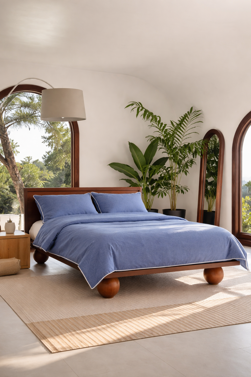 Blue Linen Douvet
