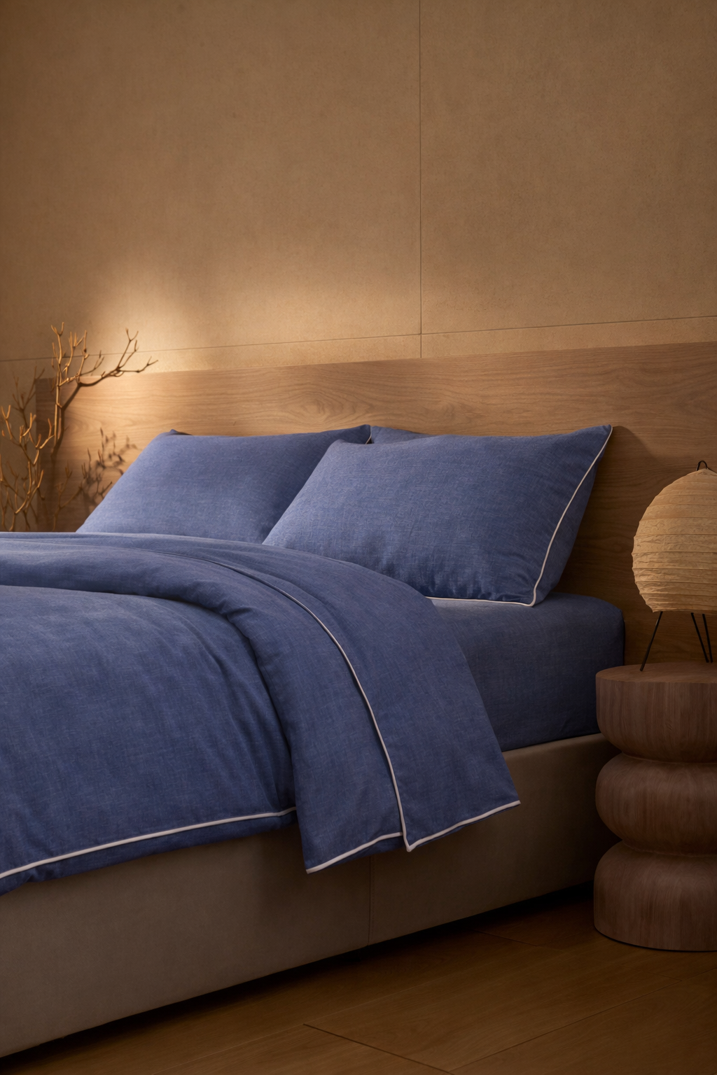 Blue Linen Douvet