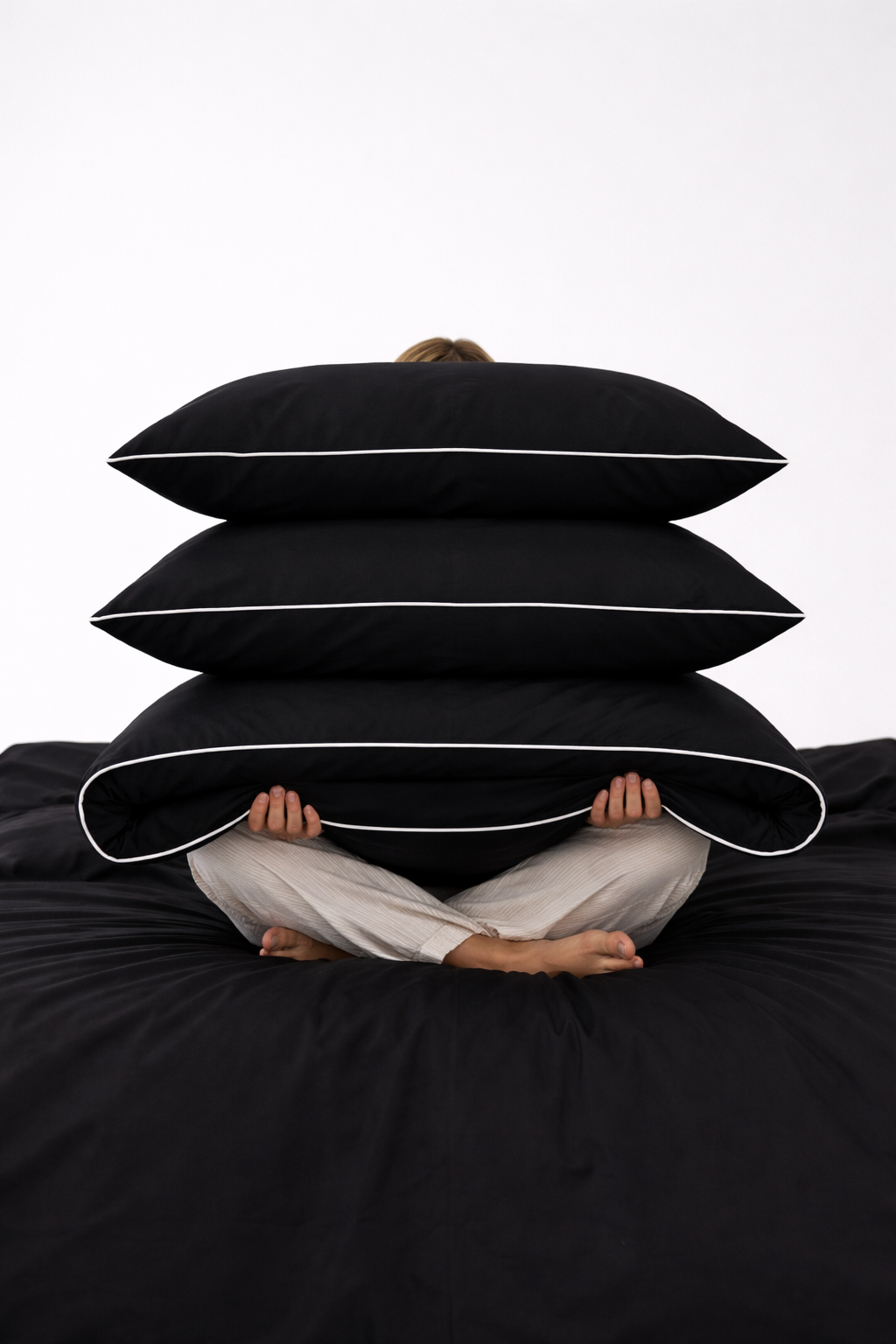 Black Linen Pillow Case
