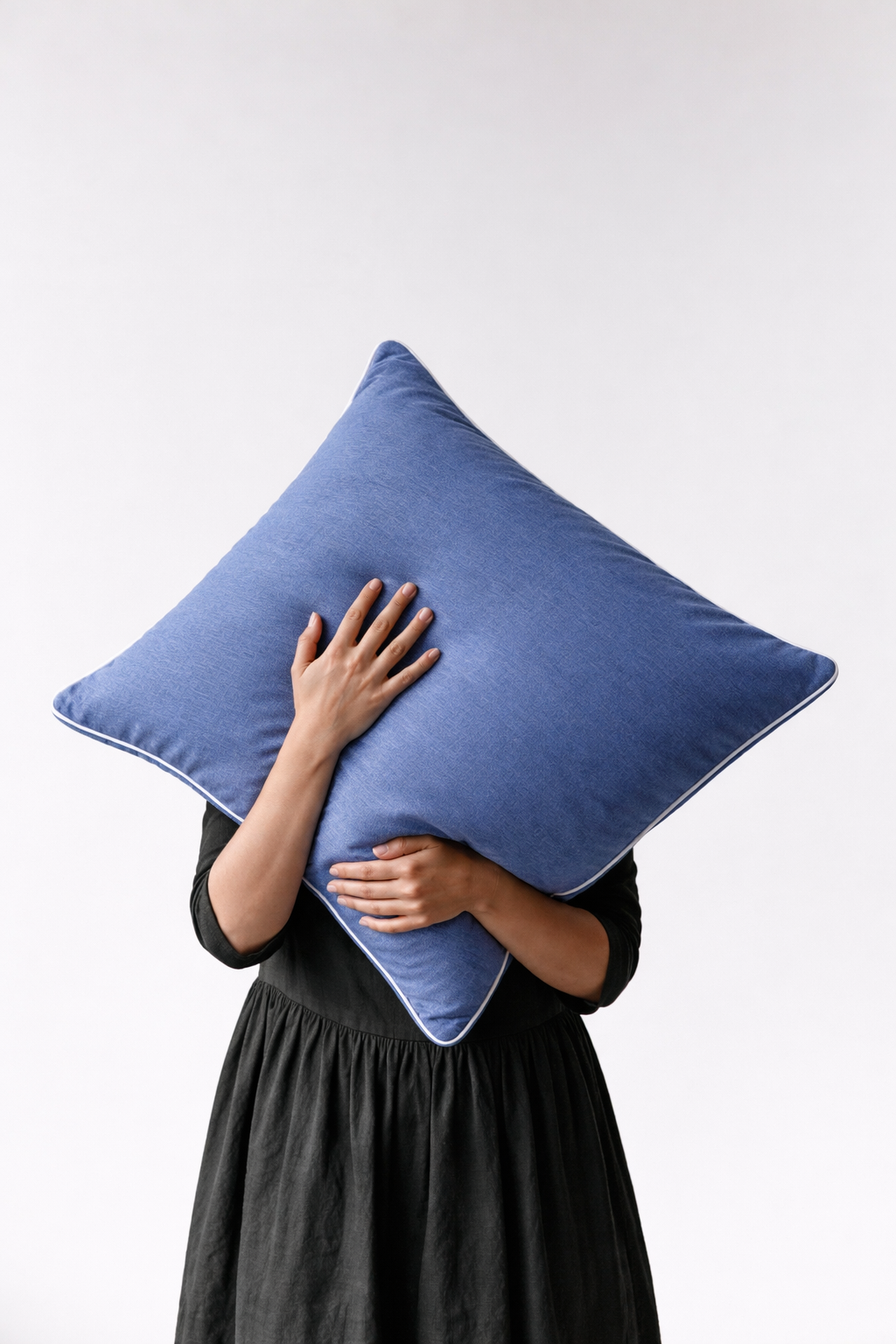 Blue Linen Pillow Case